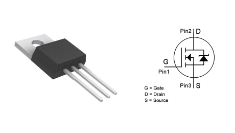 IRLZ44N MOSFET DASHASHIT, Схема, эквивалент, распина