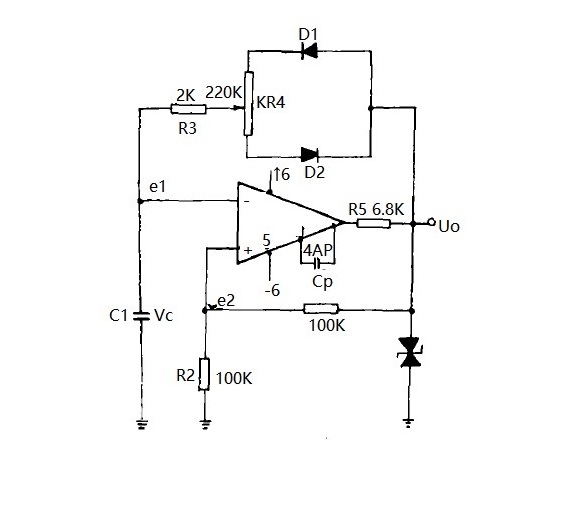 Op-amp Multivibrator Circuit