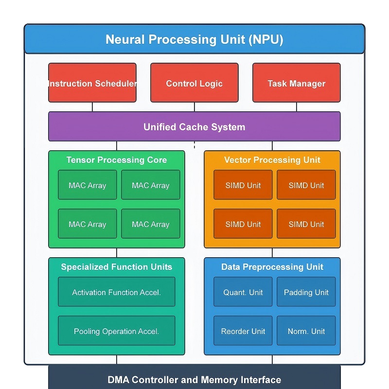 Neural Processing Unit Architecture and Coordinated Processing Pipeline